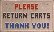 Please Return Carts, Thank You!